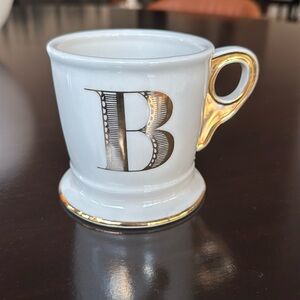 Anthropologie Gold Monogram “B” mug